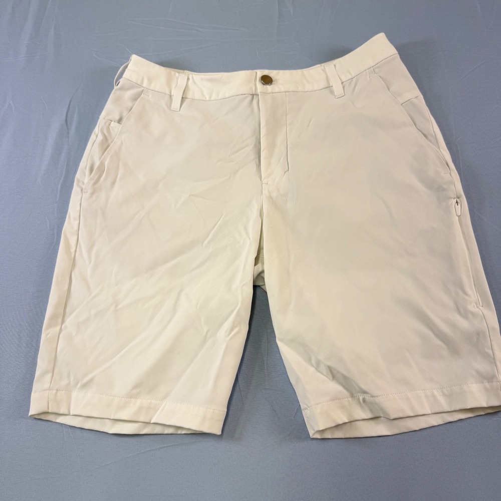 Lululemon Commission Short Warpstreme 9" Bone White Mens 31 LM7AW2S Chino Golf